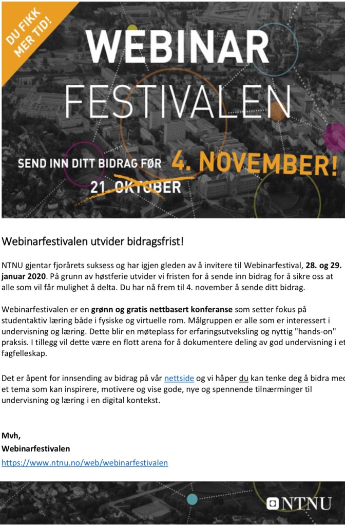 Flyer for Webinarfestival